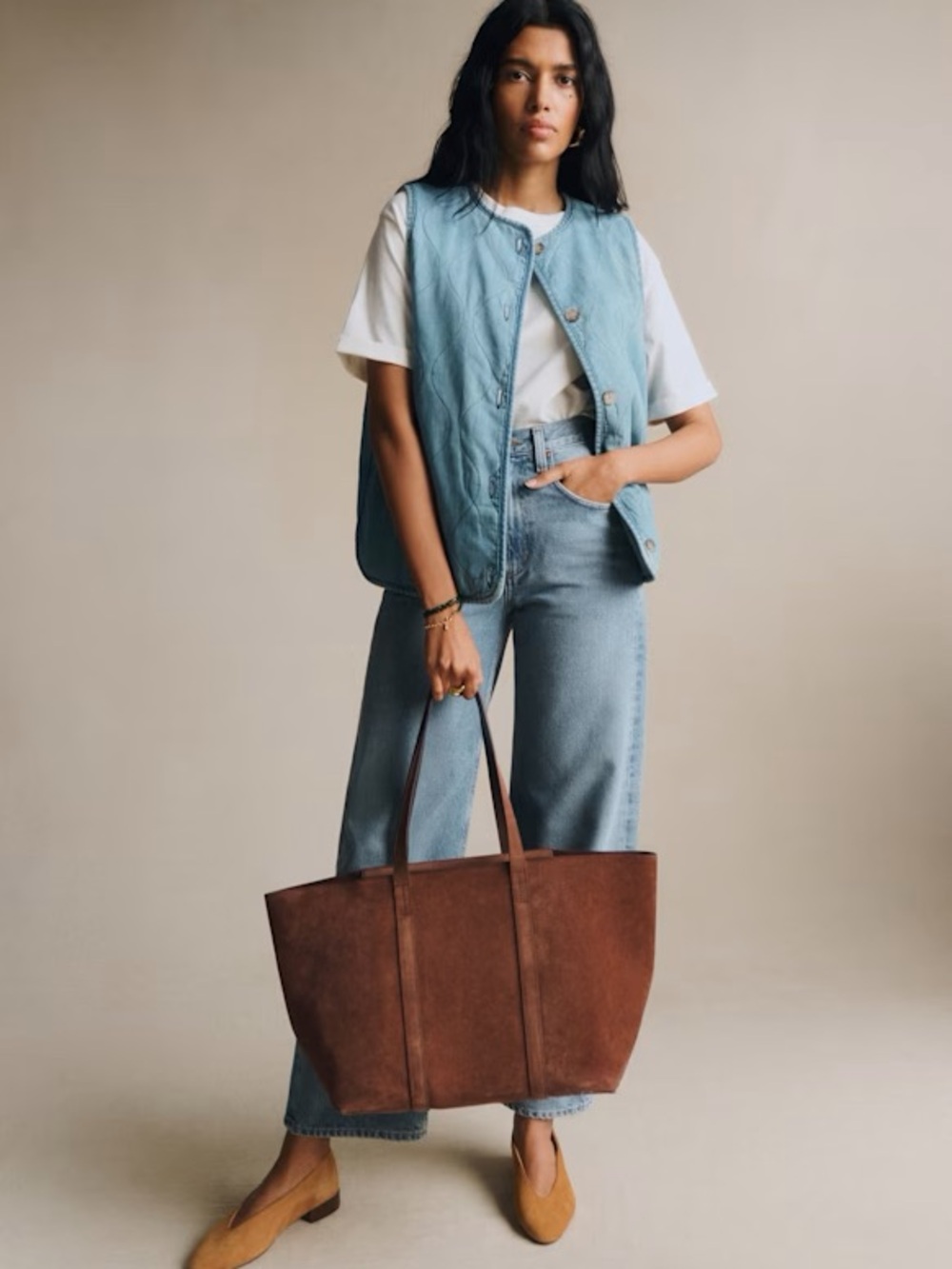 NWT Sézane Gabin Bag in Chocolate - Picture 5 of 13